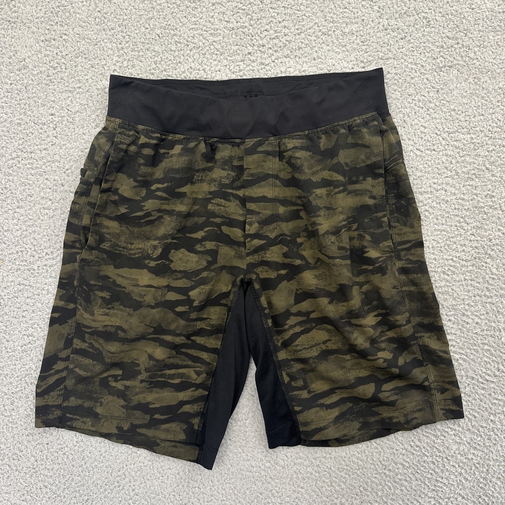 Lululemon T.H.E. Shorts 9" Linerless Camo Athletic Athleisure Gym Men's Medium